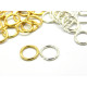 8 mm x 1 mm (18 GA) High Quality Large Jump Rings - Silver or Gold-Plated (100 Pc.)
