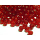 4 mm Round Faceted Fire-polished Czech Glass Beads - Siam Red