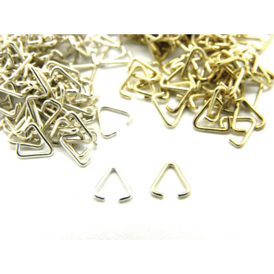 5 mm Small Triangle Pendant Bails - Gold or Silver Plated - 25 Pc.