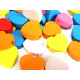 18 mm Large Wooden Hearts,  XXL Wooden Heart Beads - Mixed Colours - 22 pc