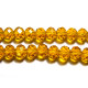 6 mm Faceted Flat Round Glass Beads (Rondelle Beads) - Topaz