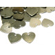 10x Herz Charm Anhänger aus Messing 10 mm - Platinsilber