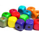 10 x 10 mm Wooden Cube Beads, Large Wooden Cubes - Mixed Colours or Black - 50 pc.