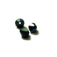 5 mm Czech MC Faceted Glass Bicone Beads - Jet Black AB (25 Beads)
