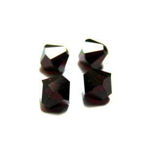 6 mm Czech MC Faceted Glass Bicone Beads - Garnet ...