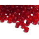 4 mm Round Faceted Fire-polished Czech Glass Beads - Siam Red