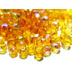 4 mm Small Round Faceted Fire-polished Czech Glass Beads - Topaz AB