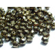 Tschechische feuerpolierte Glasschliffperlen 4 mm - Gold Bronze