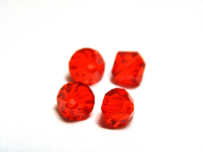 6 mm Czech MC Glass Bicone Beads - Hyacinth Orange