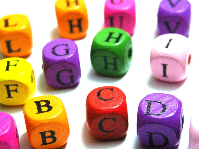 10 mm Mixed Wooden Alphabet Beads, A- Z Letter Cubes - Mixed Colours and Letters 10 mm Mixed Wooden Alphabet Beads, A- Z Letter Cubes - Mixed Colours and Letters