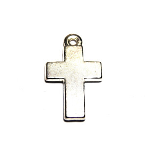 24 mm Plain Cross Metal Alloy Charm - Great for Ro... 24 mm Plain Cross Metal Alloy Charm - Great for Ro...