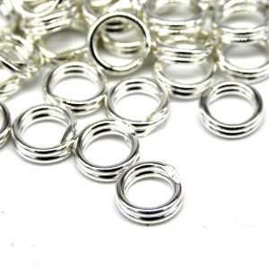 5 mm Strong 22GA Sterling Silver 925 Double Split ... 5 mm Strong 22GA Sterling Silver 925 Double Split ...