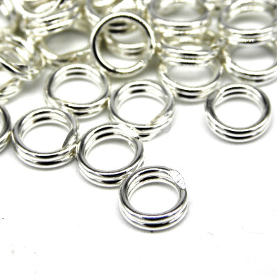 5 mm Strong 22GA Sterling Silver 925 Double Split Rings - 10, 20 pc.