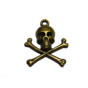 2 Stk. (1 Paar) Totenkopf und Kreuzknochen Anhänge... 2 Stk. (1 Paar) Totenkopf und Kreuzknochen Anhänge...