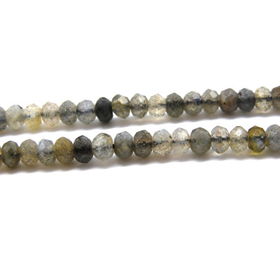 Facettierte Labradorit Brioletteperlen 4 mm