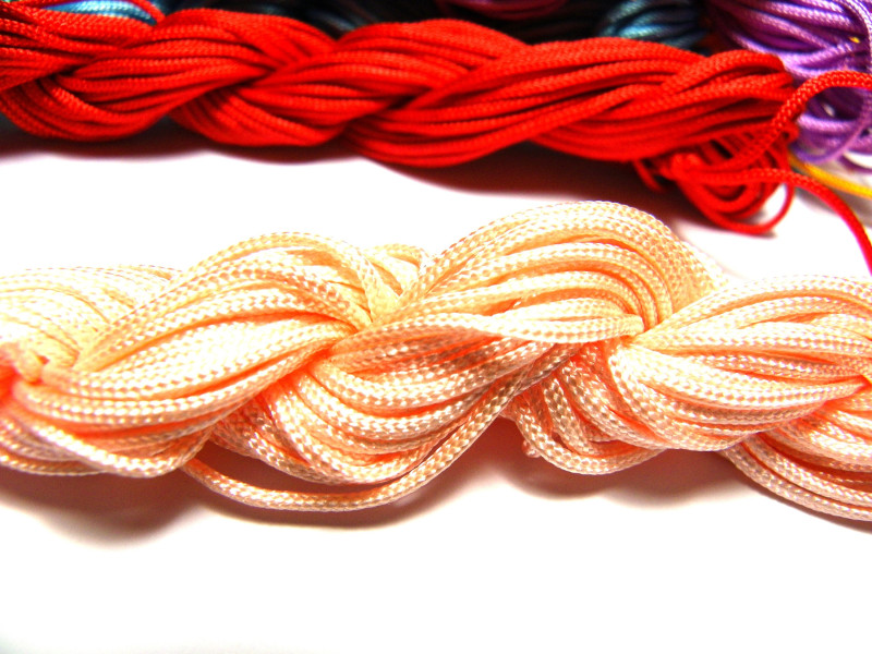 1x 28m Makramee Nylongarn 1mm - Pfirsich