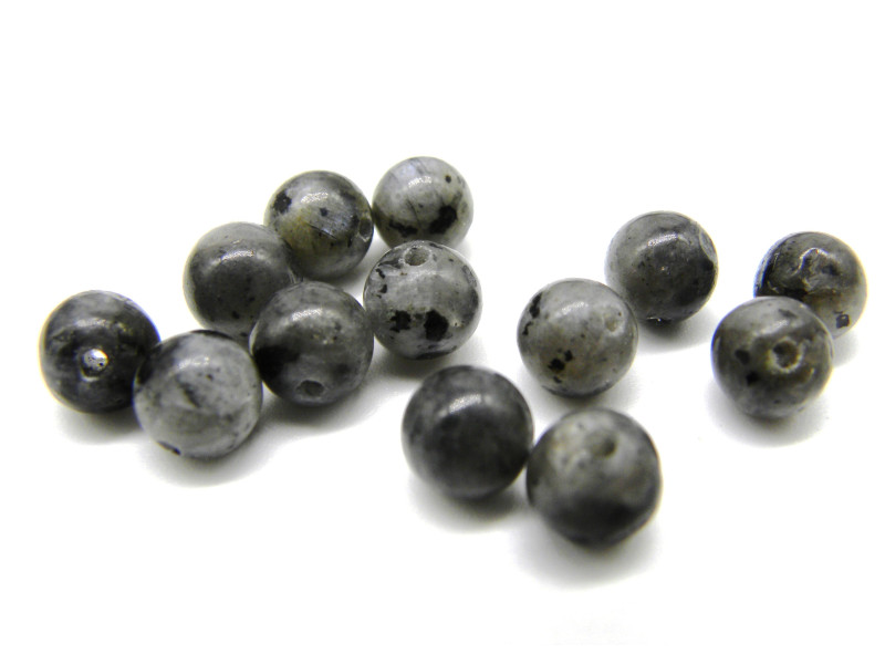 Runde polierte Labradoritperlen 6 mm