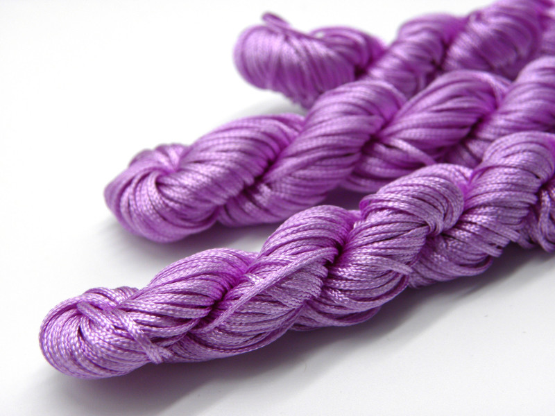 28 m (30 Yd) Nylon Macramé Cord 1mm Light Violet Macrame Jewelry Cord (1 bundle)