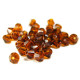 6 mm Czech MC Faceted Glass Bicone Beads - Dark Topaz Brown