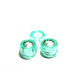 6 mm (0.24 inch) Small Plastic Pony Beads - 2.5 mm Hole - Acrylic Spacer Beads - Mixed Col. Silver Lined (100 Pc.)