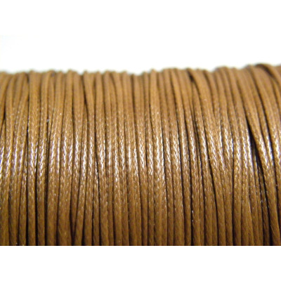 0.5 mm - 24 GA - Thin Korean Waxed Cord , Waxed Jewellery Cord, Waxed Yarn - Sienna Brown - 5 m (16.4 ft)