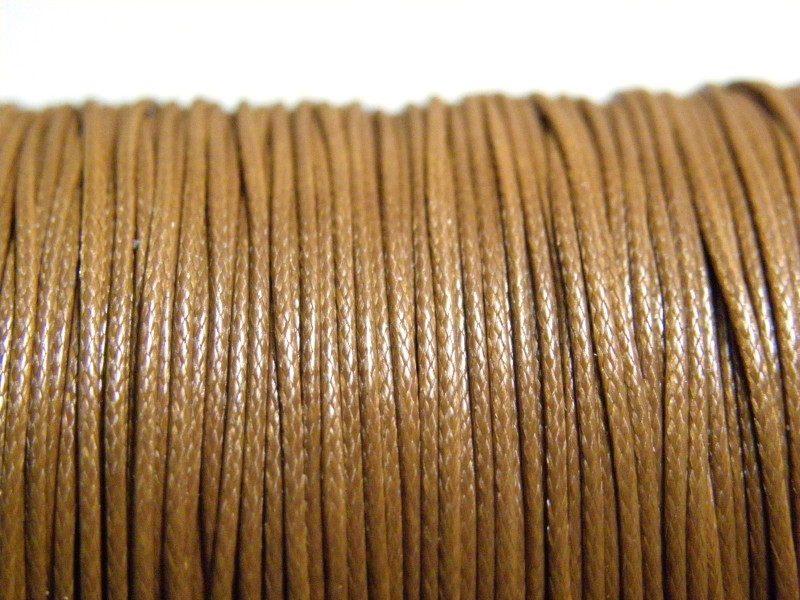 5m koreanische gewachste Kordel 0,5 mm - Sienna