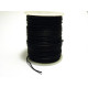 Gewachste Baumwollkordel 1,0 mm - Schwarz (1 m, 5 m od. 10 m)