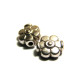 Große Blumenperlen aus Metall 9 mm - Antiksilber