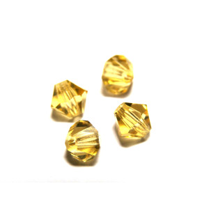 6 mm Czech MC Faceted Glass Bicone Beads - Light C...