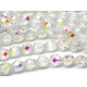 8 mm Round Firepolished Glass Beads - Crystal AB - 25 pc