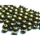 6 mm Round Czech Pressed Glass Beads - Bronze