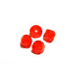 6 mm Czech MC Glass Bicone Beads - Hyacinth Orange