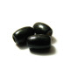 12 mm x 8 mm Medium Oval Wooden Beads, approx. 2 mm Hole - Black (50 Pc.)