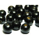 9 x 7 mm Abacus Black Round Wooden Beads - 100 pc