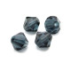 6 mm Czech MC Faceted Glass Bicone Beads - Montana Blue