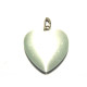 Large Cats Eye Glass Heart Pendant 20 mm