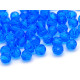 4 mm Czech MC Round Faceted Crystal Beads - Capri Blue (20 pc.)