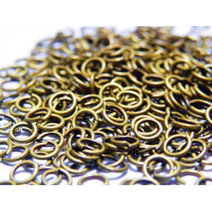 5 mm - 20 GA - HQ Antique Gold Jump Rings - 100 pc