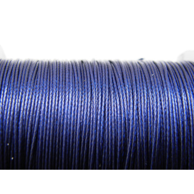 0.5 mm - 24 GA - Thin Korean Waxed Cord - 5 m (16.4 ft) - Dark blue - Jewellery Cord