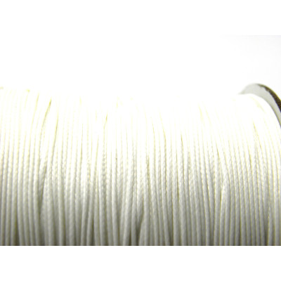 0.5 mm - 24 GA - Thin Korean Waxed Cord - 5 m (16.4 ft) - Ivory White - Jewellery Cord