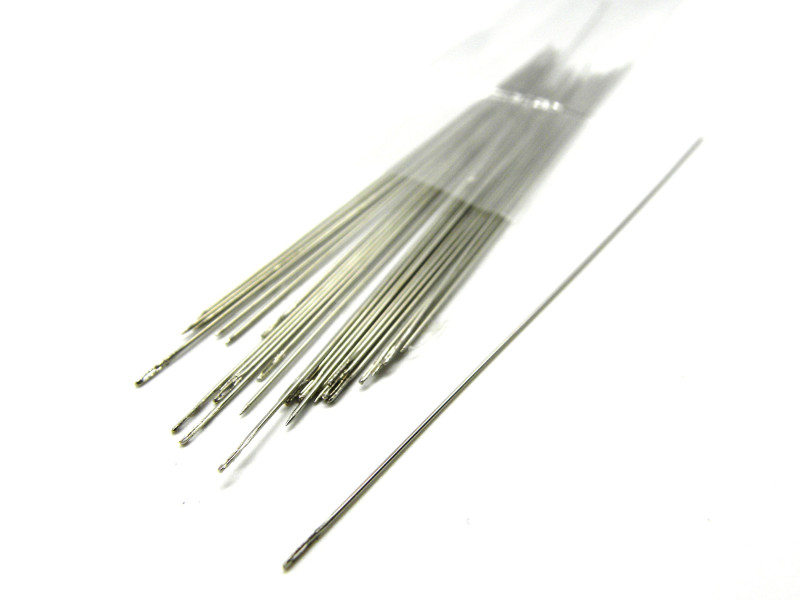 10 cm (4 inch) Extra Long Steel Beading Needles - Pack of 34 Needles