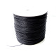 Gewachste Baumwollkordel 0,8 mm - Schwarz (1 m, 5 m od. 10 m)