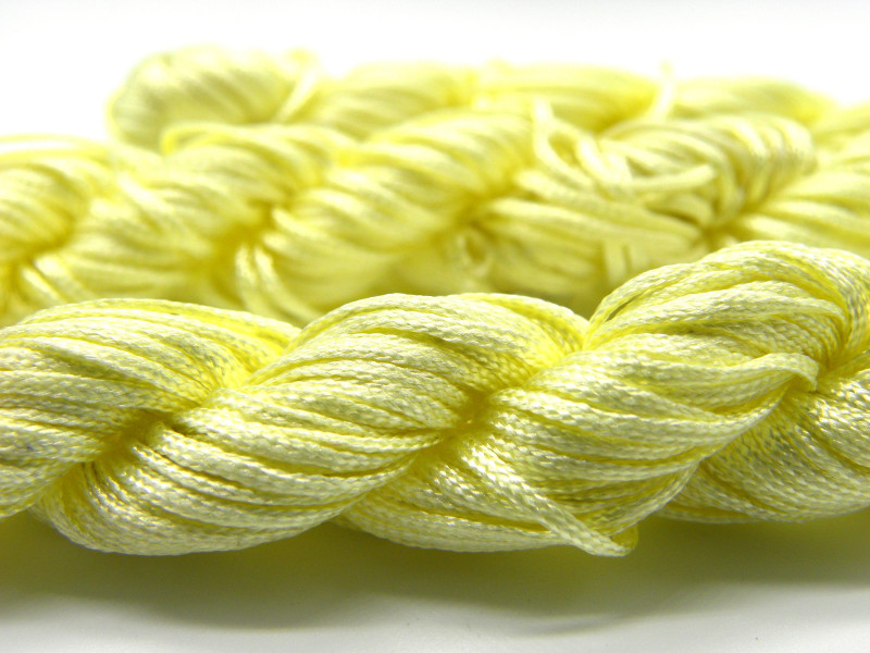 28m (30 Yd) Nylon Macramé Cord 1mm Light Yellow Macrame Jewelry Cord (1 bundle)