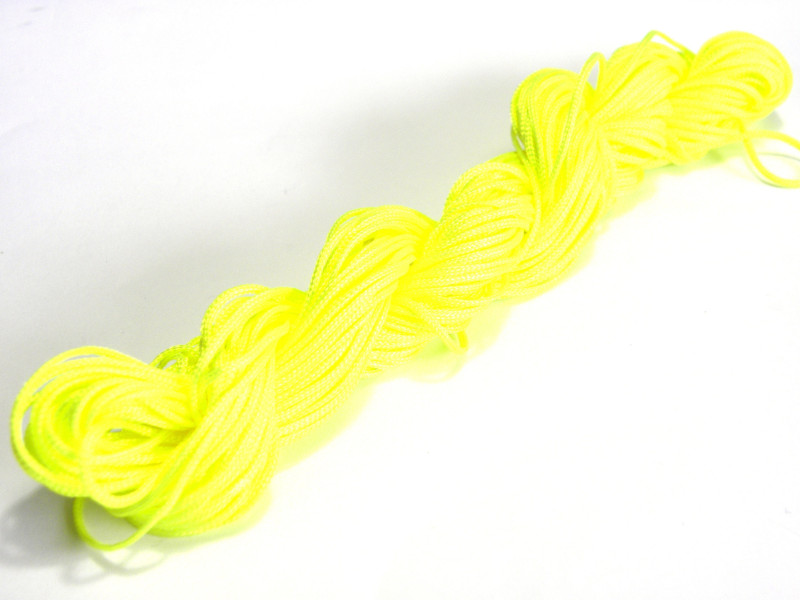 1x 28m Makramee Nylongarn 1mm Neongelb