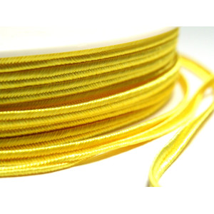 3 m (3.3 Yd) Czech Soutache Braid 3 mm Lemon Yello...