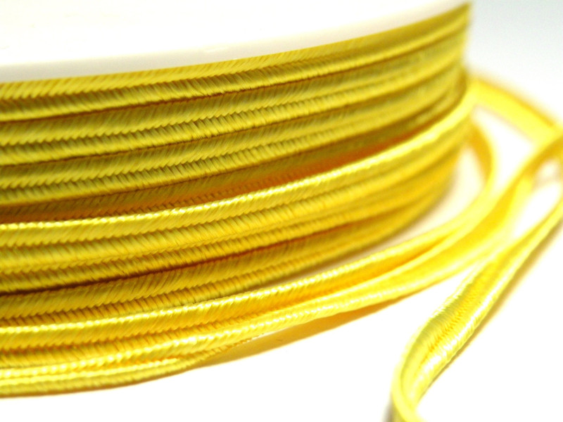 1x 3m Soutache 3 mm Zitronengelb