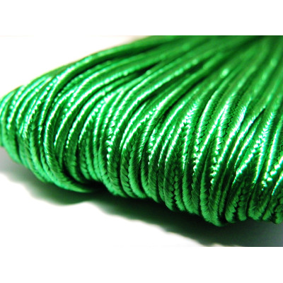 3 m (3.3 Yd) Czech Soutache Braid 3 mm Green - multiple amounts cut as 1 piece 3 m (3.3 Yd) Czech Soutache Braid 3 mm Green - multiple amounts cut as 1 piece