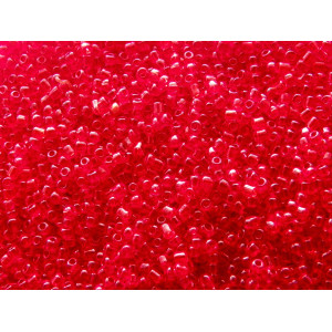 11/0 (2 mm) Round Glass Seed Beads - Red transpare... 11/0 (2 mm) Round Glass Seed Beads - Red transpare...