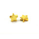 6 mm Small Brass Star Beads - Gold, Silver - 20 Pc.