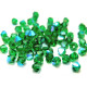 4 mm Czech MC Small Faceted Glass Bicone Beads - Medium Emerald AB
